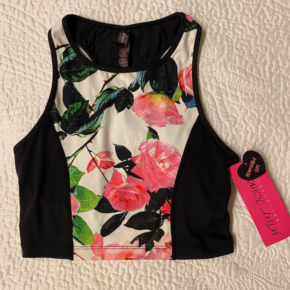 Betsey Johnson Performance Floral Sports Bra